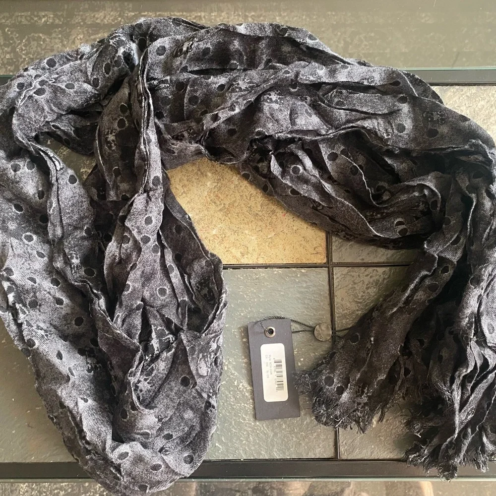 John Varvatos Black and Gray Scarf - Picture 7 of 9